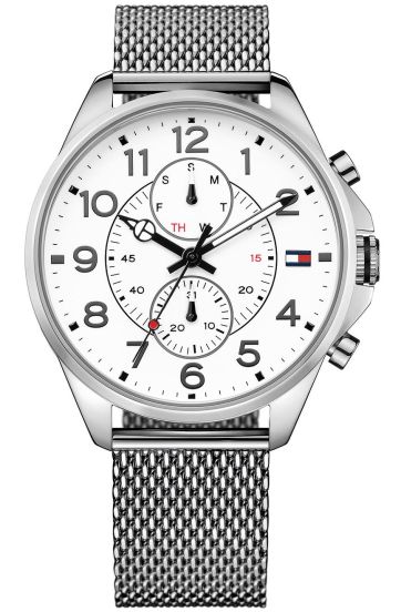 Tommy hilfiger dean chronograph bracelet watch in stainless steel hotsell