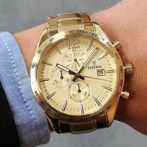 Festina gold watch prices on sale