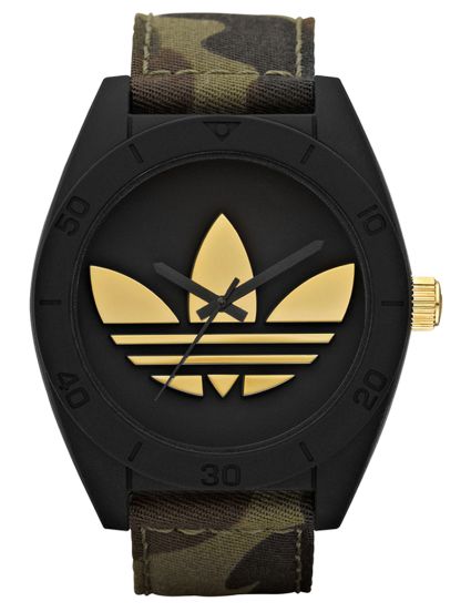 Adidas santiago watch best sale black and gold