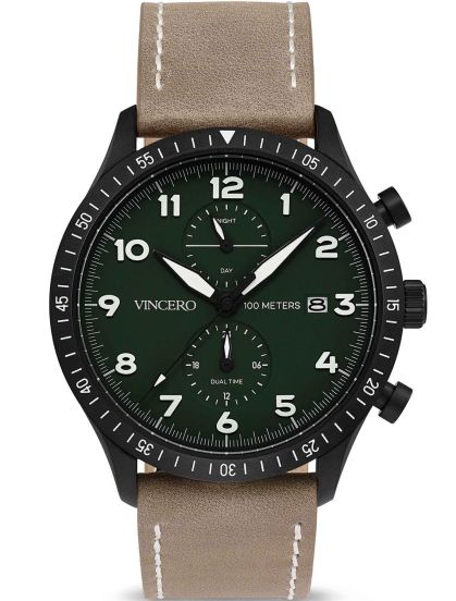 Vincero The Altitude Matte Black Pine Grn Bla A08 RIP