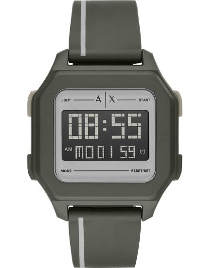 armani exchange stainless steel bracelet display smartwatch