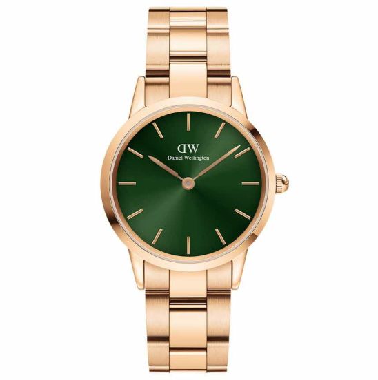 Daniel Wellington Iconic Link Emerald 32mm Rose Green DW00100420
