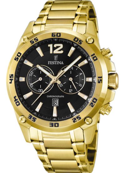 Festina Gold Black Chrono F16806 3 RIP