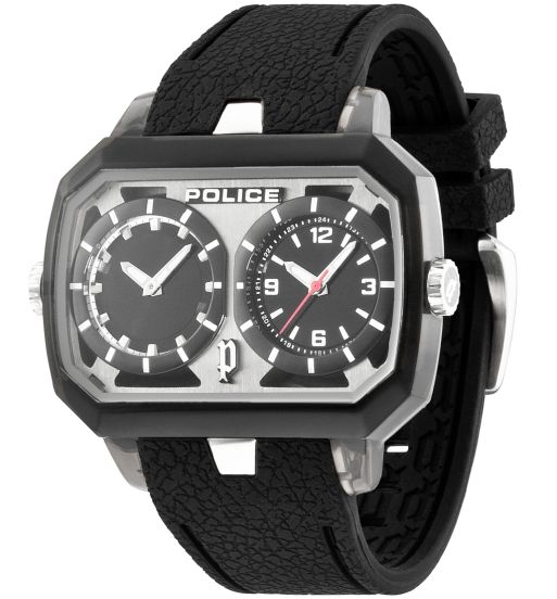 Police dual time watch clearance