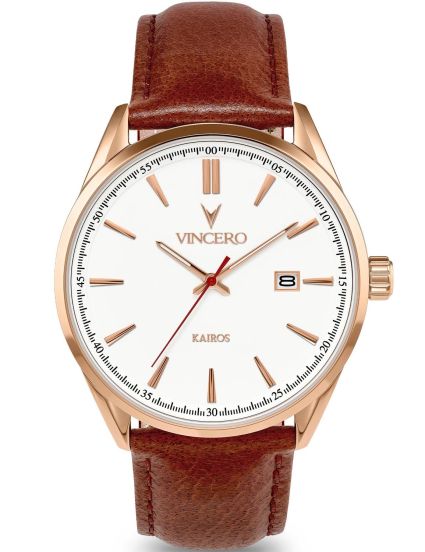 Vincero Kairos Rose Gold Mahogany WhiR Bro K28 RIP