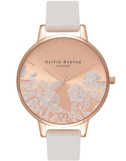 Olivia Burton Lace Detail Brush Rose Gold OB16MV53