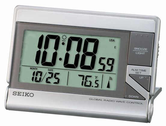 Seiko Radio Controlled Alarm Clock QHR024S QHR024S