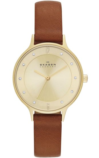 Skagen anita leather watch top