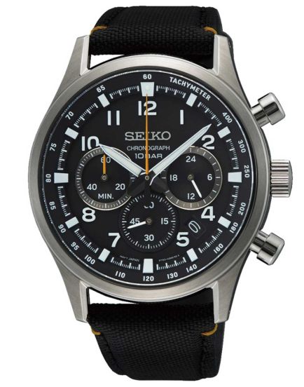 Seiko chronograph leather strap 2025