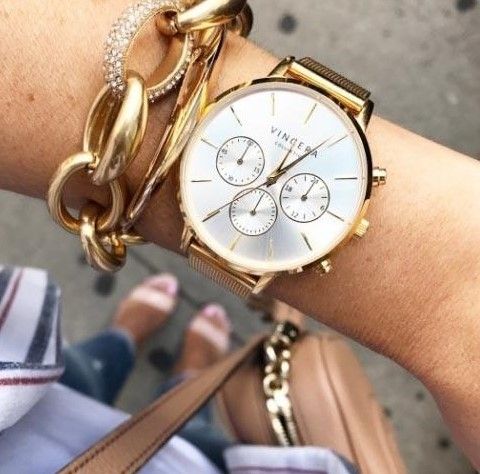Vincero The Kleio Mesh Gold Silver YGS Msh L10
