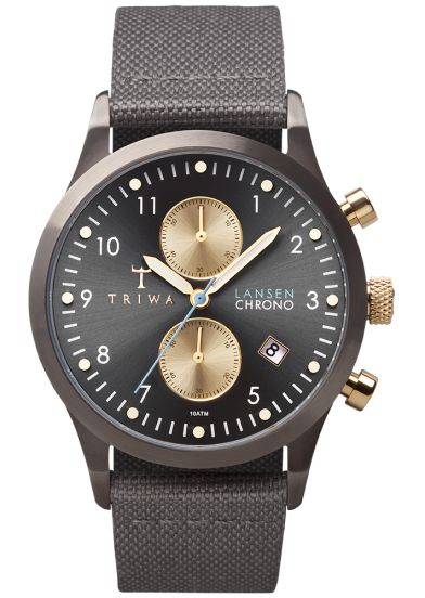 Triwa Walter Lansen Chrono Gray Classic Canvas LCST101.CL061613 RIP