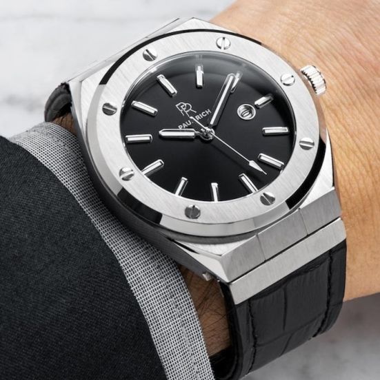 Paul Rich Signature Carbon Black Crocodile Leather PR68