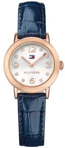 1781713 Lille Hilfiger dameur med blå læderrem - Tommy Hilfiger Rose 1781713