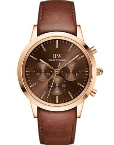 ADW00100640 Daniel Wellington Iconic Chronograph St Mawes RG Amber 42mm DW00100640