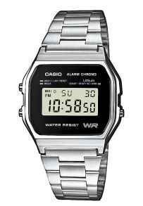 A158WEA-1EF Casio Classic Retro Sølvfarvet/Black - A158WEA-1EF