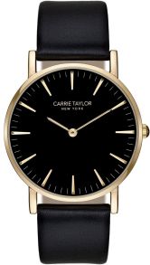 CA3834-GOBLBL Carrie Taylor Lexington Gold/Black Black Leather CA3834-GOBLBL