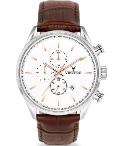 Whi-Sil-S08 Vincero Chrono S Sølvfarvet/Rosegoldfarvet Whi-Sil-S08