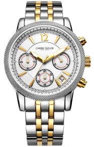 CTW1302 Carrie Taylor Two-Tone Boyfriend Lexington Chronograph CTW1302