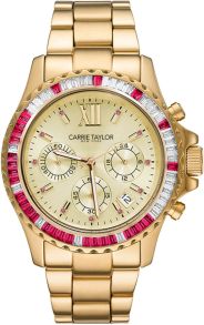 CTW1401 Carrie Taylor Astoria 42mm Golden Chronograph CTW1401