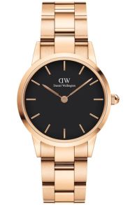 ADW00100214 Daniel Wellington Iconic Link 28mm Rose Gold Black DW00100214
