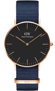 ADW00100281 Daniel Wellington Classic Black Bayswater Rose Gold 36 MM DW00100281