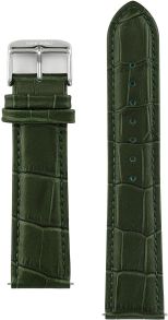 Oil-Sil-R24 Vincero Olive Croc Sølvfarvet Strap 22mm Oil-Sil-R24