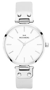 AMO1005 Mockberg Lady 34mm Elsa Sølvfarvet/Grey Leather