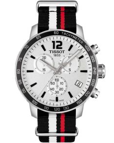 T0954171703701 Tissot Quickster Chronograph + Black Strap T095.417.17.037.01