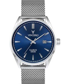 Blu-SilM-K13 Vincero Kairos Mesh Blue/Sølvfarvet Blu-SilM-K13