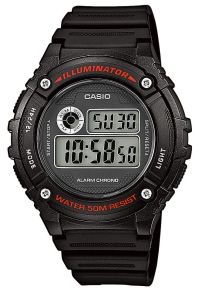 W-216H-1AVEF Sort digitalt sportsur med lang batterilevetid - Casio Classic W-216H-1AVEF