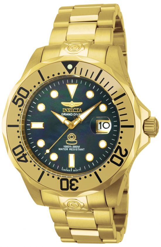 Invicta grand online diver gold