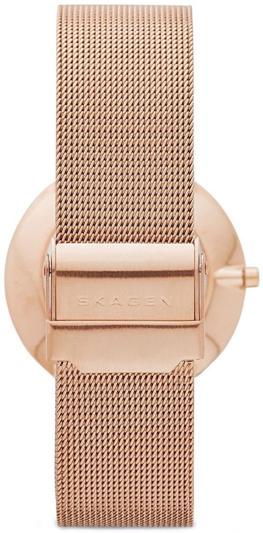 Skagen rose gold mesh watch sale