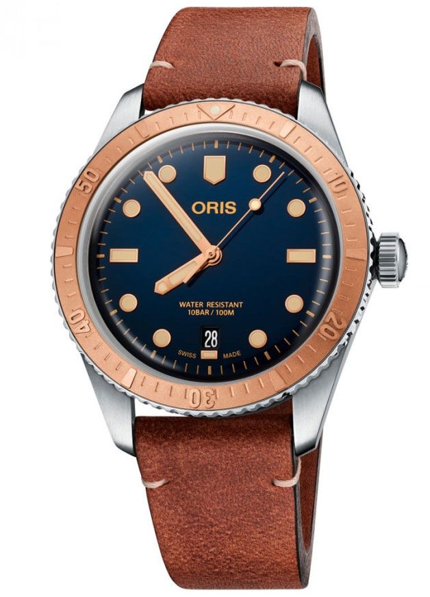 Leather strap for online oris aquis