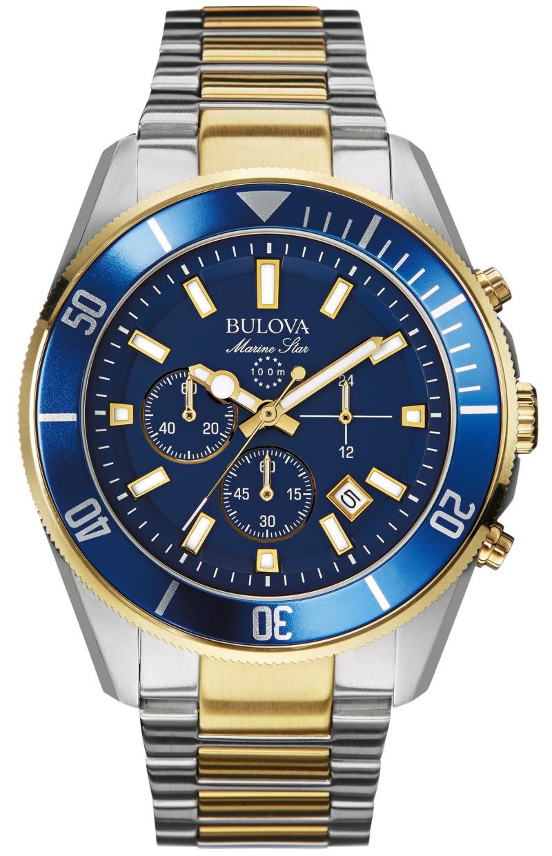 Bulova Marine Star Chronograph Two Tone Navy 98B230 - LQ2