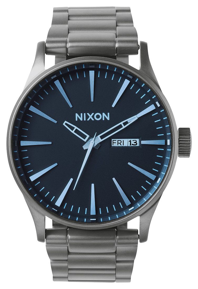 Nixon sentry ss gunmetal blue crystal on sale