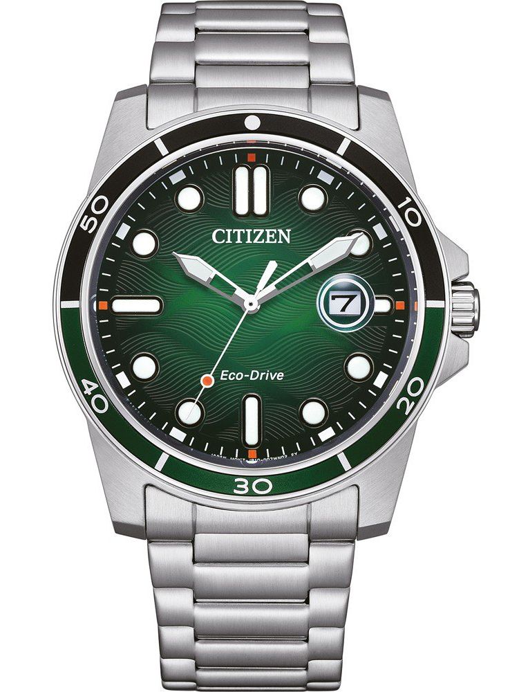 Orologio Eco Drive Verde Uomo Citizen Marine 1810 AW1811-82X - AB PREZIOSI BALZANO