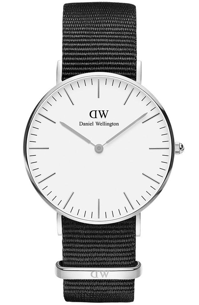 Daniel Wellington Classic Black Cornwal Silver 36mm DW00100260