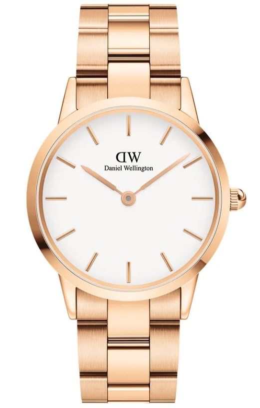 Daniel Wellington Iconic Link 36mm Rose Gold White DW00100209