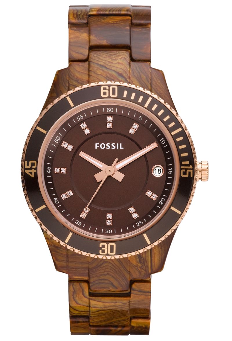 Wooden fossil watch discount