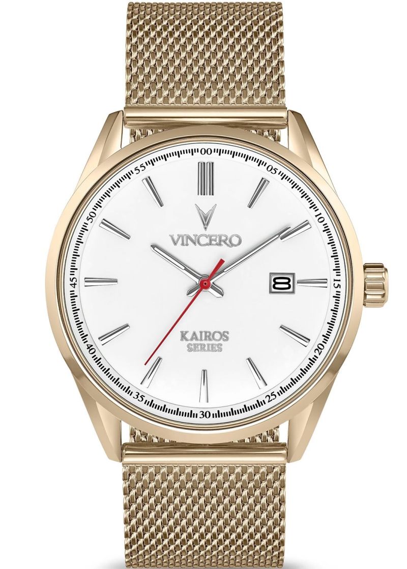 Vincero Mesh Matte Gold Whi Champ K24 RIP