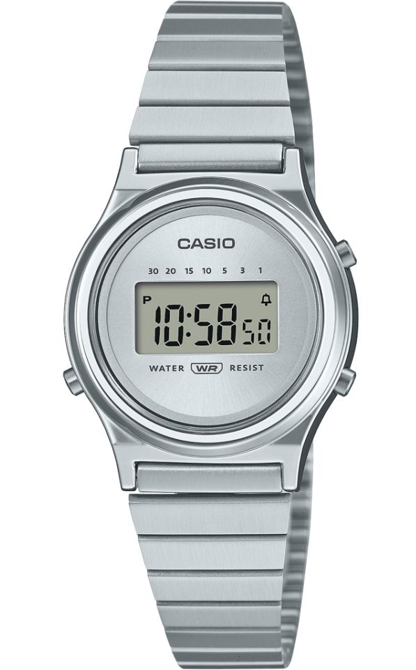Casio silver digital watch women's top