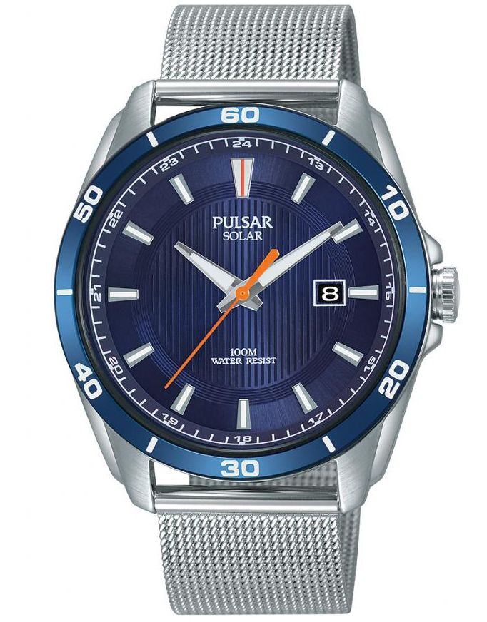 Pulsar solar watch 100m deals