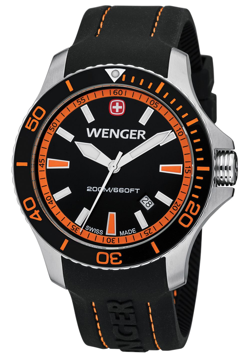 Wenger orange watch shop