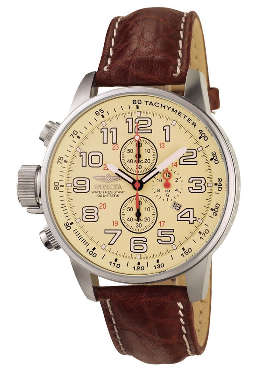 Invicta leather on sale watches