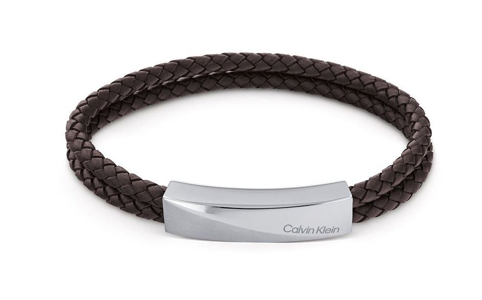 Calvin Klein 35000268 Brown Leather Bracelet - A9415 | F.Hinds Jewellers