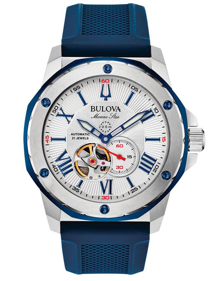 Bulova Marine Star Mens Watch (98B130) Blue | WatchShop.com™