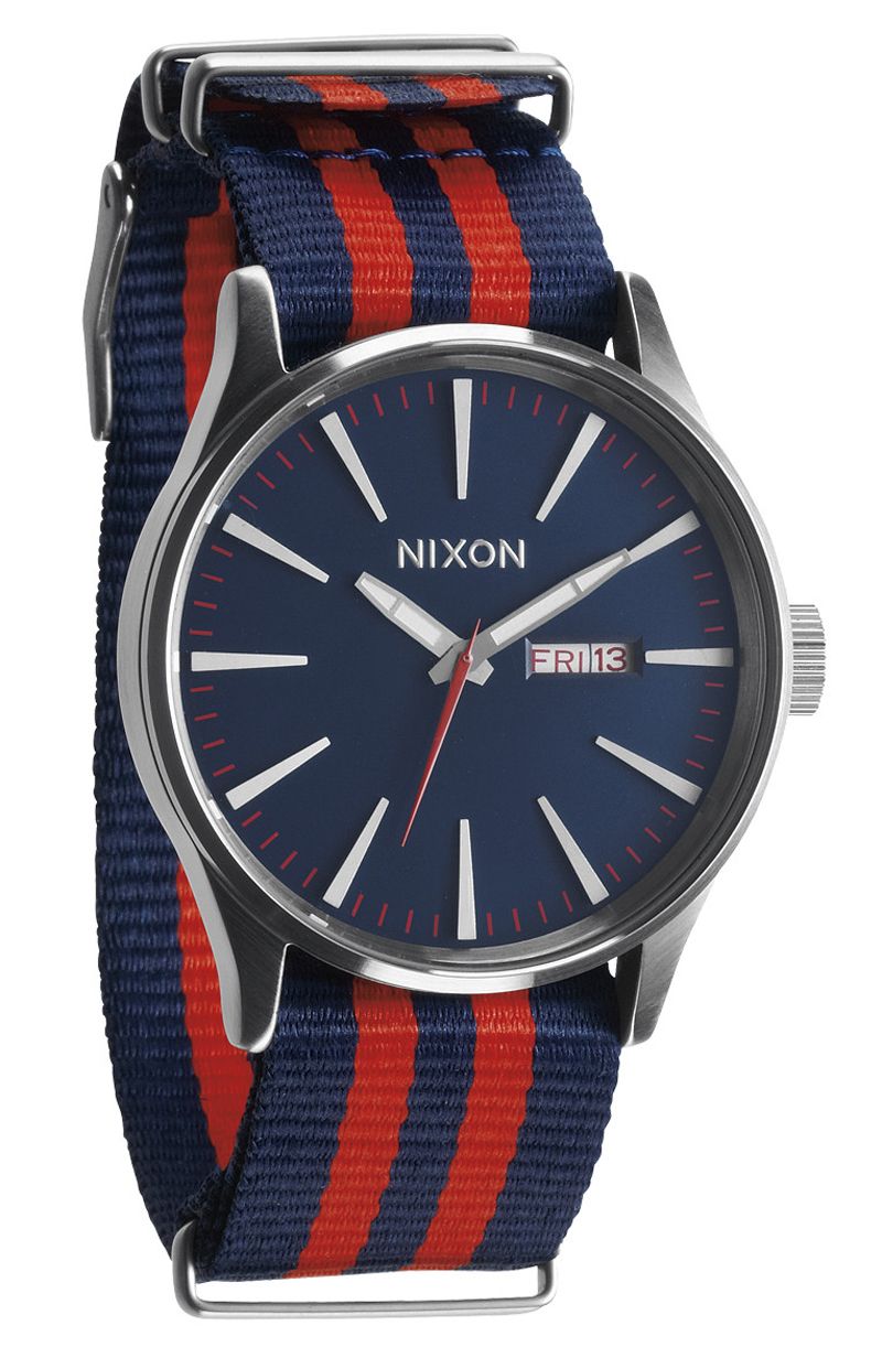Nixon Sentry Navy Red Nylon A027 1152 RIP