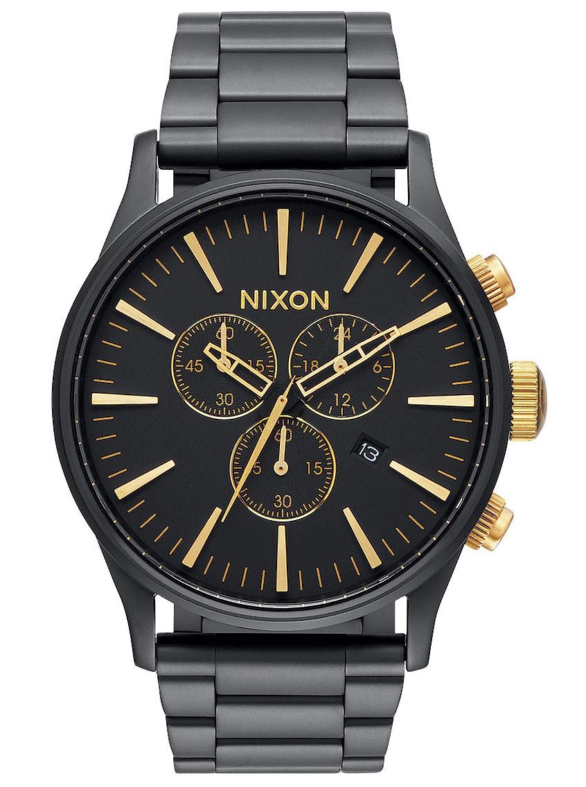nixon sentry ss matte black gold