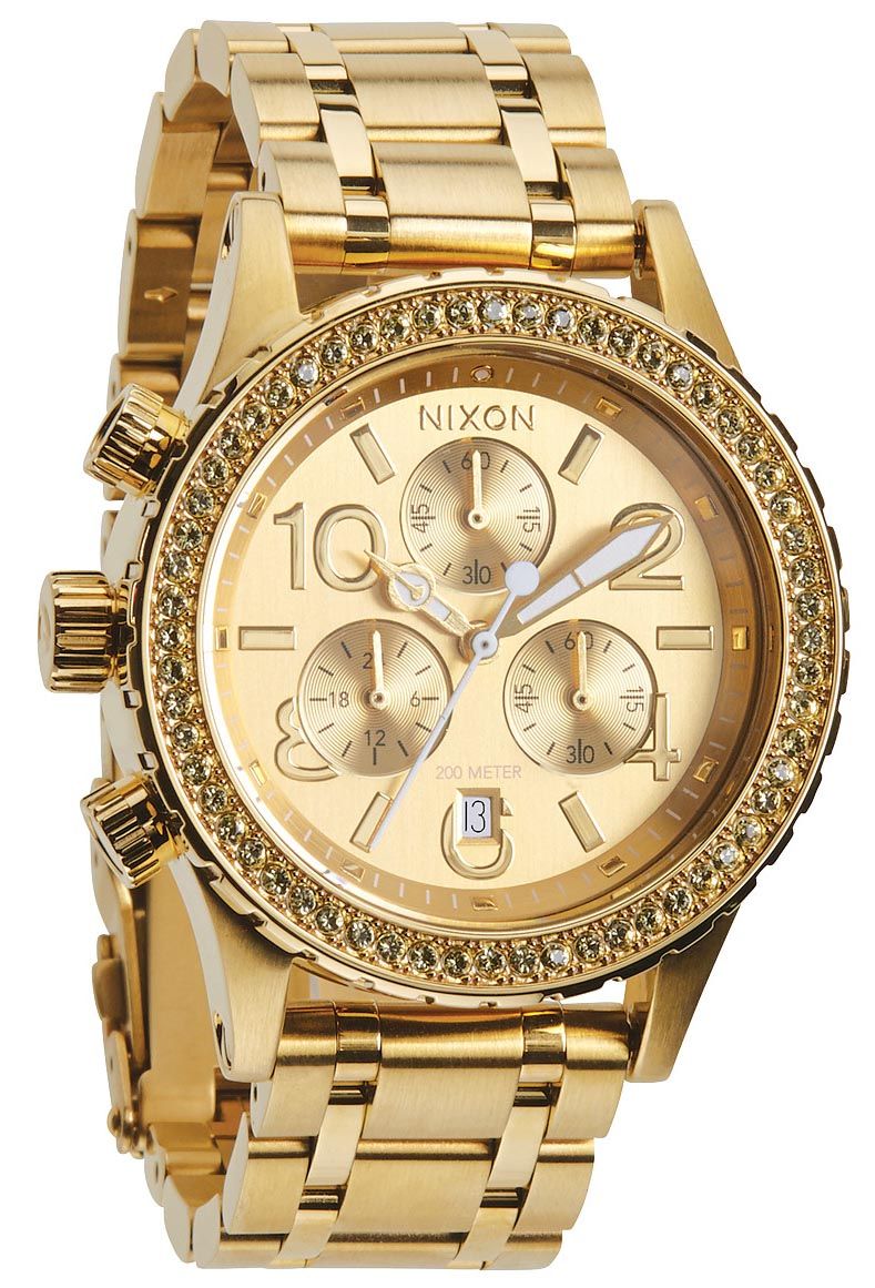 Nixon 38 20 Chrono All Gold Crystal A404 1520 RIP