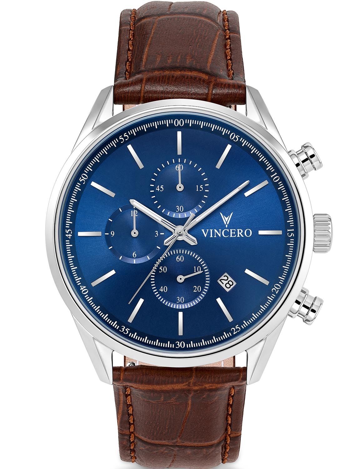 Vincero Chrono S Blue Brown 40mm Blu Bro 0S05